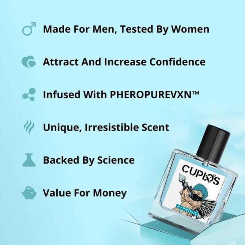 Actiwow Cupid Fragrances Original Cologne for Men - 50ml Long Lasting Perfume with Unique Scent Formula, Gift Box (Pack of 1) | Perfect for Date Night, Office & Special Occasions