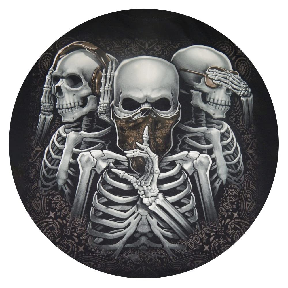 300-Piece Wall Art Puzzle - Diabloseries Grim Reaper Skull Poster - Round Wooden Puzzle for Adults | Stress Relief, Home Decor & Family Game Night Activity