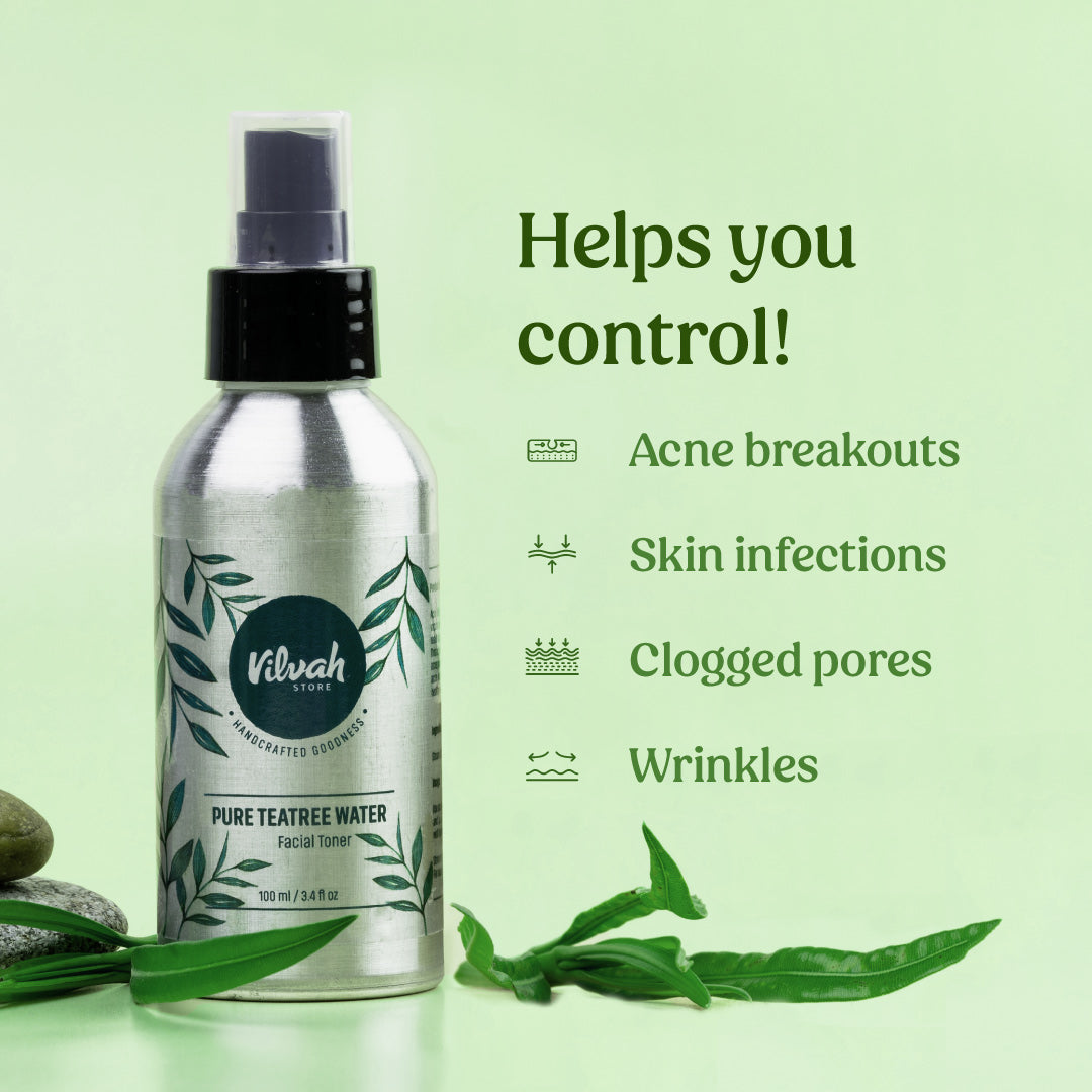 Tea Tree Water Facial Toner for Hydration & Acne Control - Refreshing Skin Care for Oily & Combination Skin - Perfect for Daily Cleansing & Pore Minimizing Routine