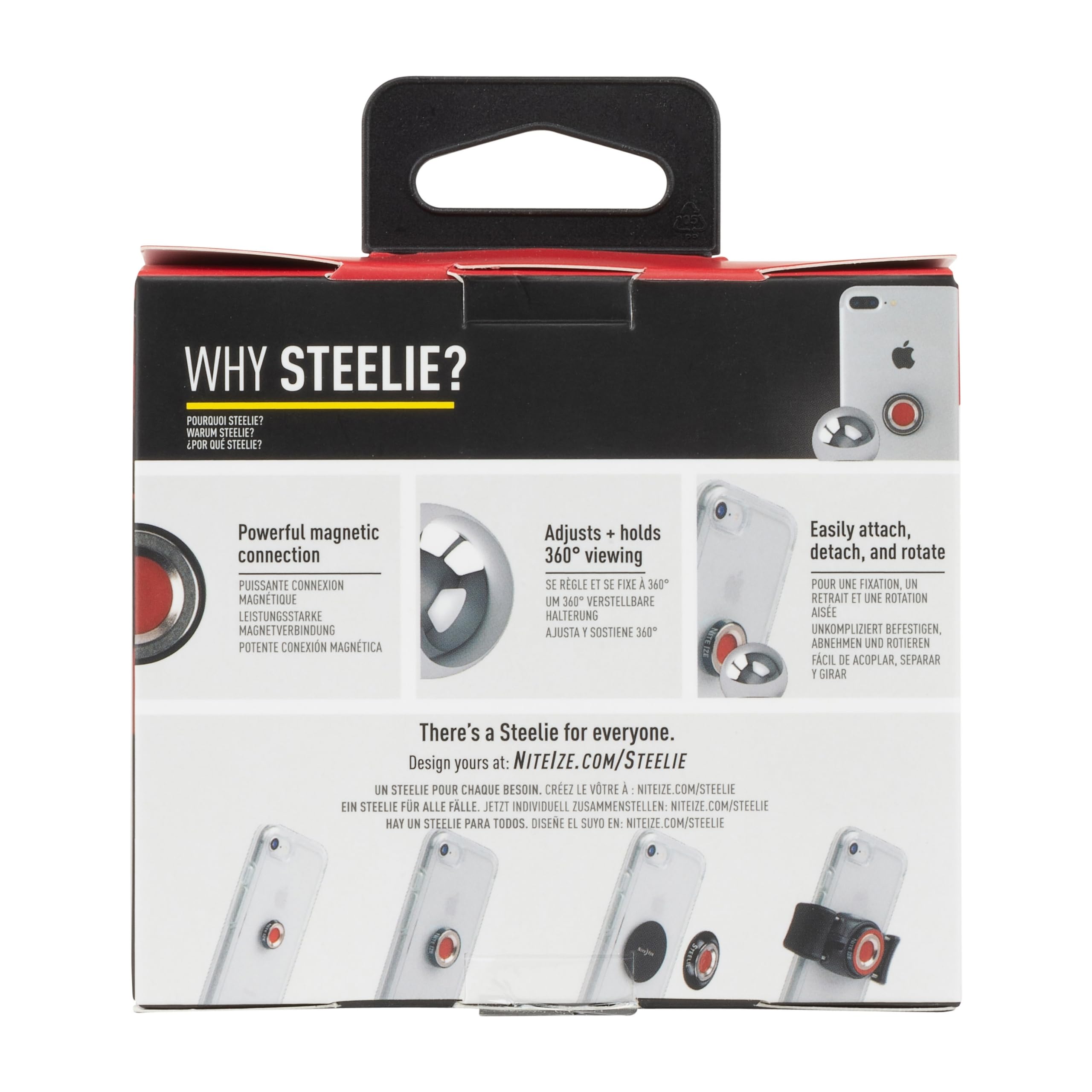 Nite Ize Steelie Original Vent Kit - Magnetic Phone Mount for Car Vents - Strong Neodymium Magnets - Universal Car Dashboard Phone Holder - Perfect for Hands-Free Navigation & Safe Driving