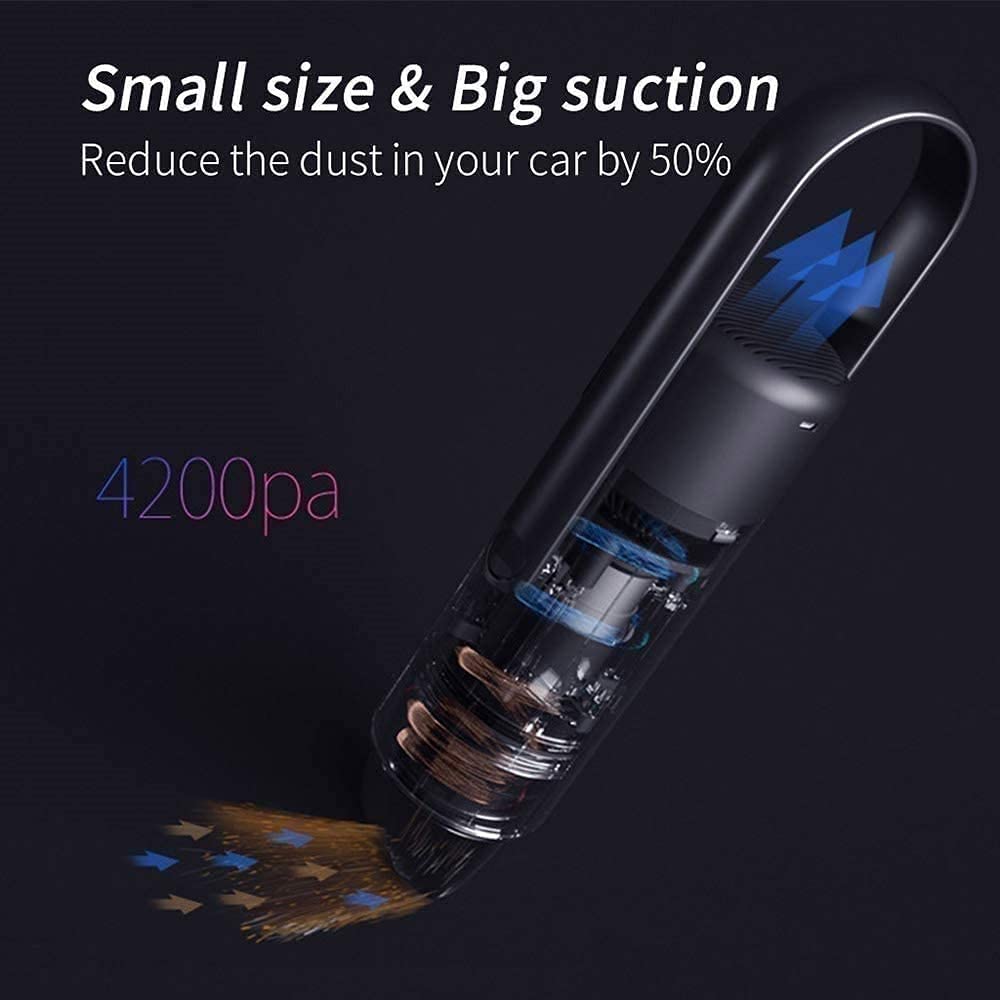 Portable Handheld Vacuum Cleaner with Strong Suction - Mini Car Vacuum for Pet Hair, Home & Auto Cleaning | Lightweight, Cordless, Multi-Surface Use for Cars, Furniture & Small Spaces