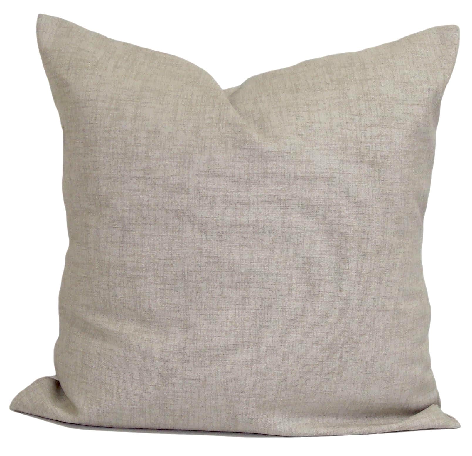 Premium Gray Outdoor Pillow Covers - Waterproof & UV Resistant (16x16, 18x18, 20x20 Inches) - Gold, Tan & Grey Decorative Throw Pillow Cases for Patio Furniture, Porch Swing & Poolside Lounge - All Weather Outdoor Decor