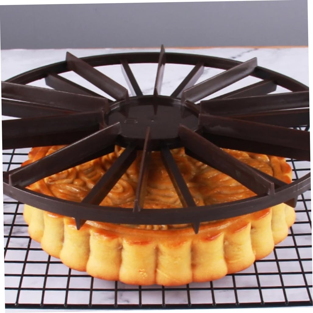 Double Sided Adjustable Cake Divider - 10/12 Portion Marker for Round Cakes | Perfect Cake Slicer & Baking Tool for Birthday, Wedding & Party Desserts