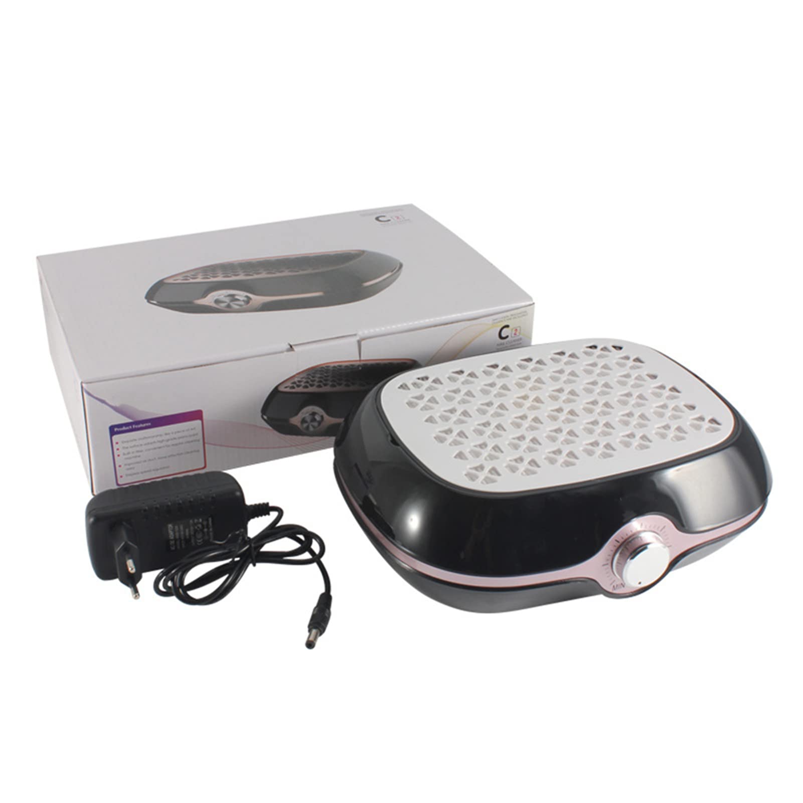 40W 110V/220V Professional Nail Dust Collector - Electric Suction Fan for Acrylic, UV Gel & Polish | Large Strong Vacuum Cleaner for Manicure Pedicure Tools | Salon & Home Nail Art Equipment