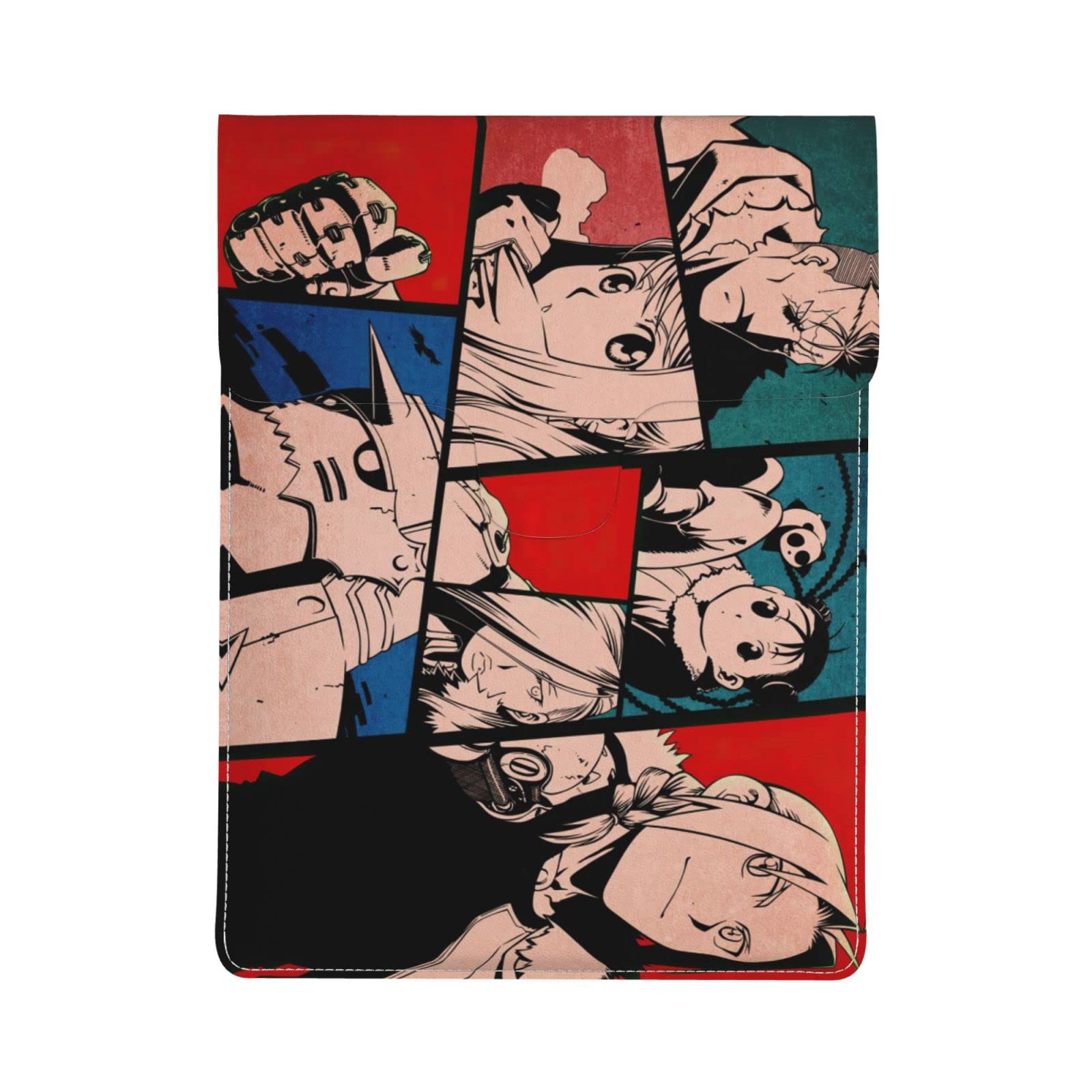 Fullmetal Alchemist Anime Leather Laptop Sleeve - 13.3 Inch Waterproof Protective Case for MacBook Air/Pro - Lightweight Portable Envelope Bag for School, Office & Travel