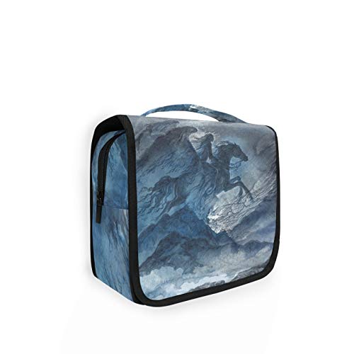 **Tarity Large Hanging Travel Toiletry Bag for Women & Men – Watercolor Horse Design, Waterproof Cosmetic Organizer with Hook – Perfect for Makeup, Shower Essentials & Travel Accessories (Ideal for Vacation, Gym & Business Trips)**
