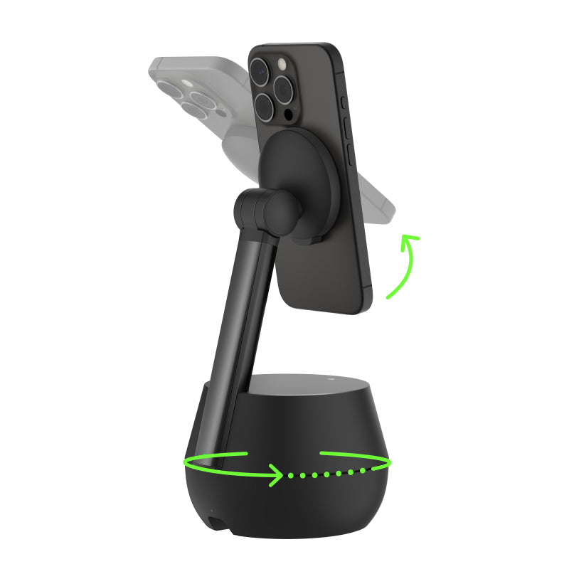 Smartphone Tracking Stand with Dockkit for Streamers, Vloggers & Filmmakers - Hands-Free Live Streaming, Action Videos & Facetime - Perfect for YouTube, TikTok & Social Media Content Creation