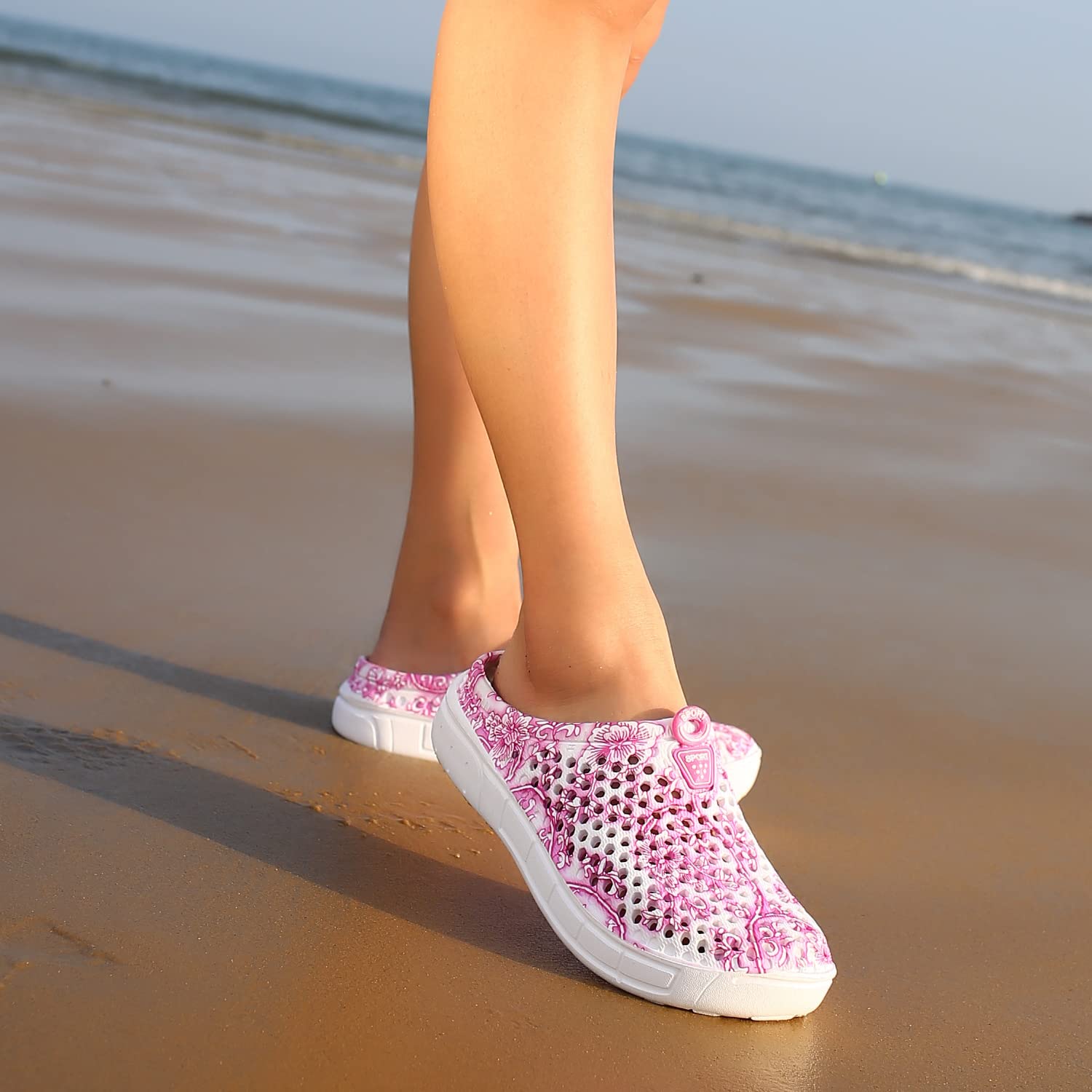 **MDPCX Women's Garden Clogs - Breathable Water Shoes for Beach, Bathing, Walking & Travel - Comfortable Non-Slip Slippers for Home & Outdoor Use**