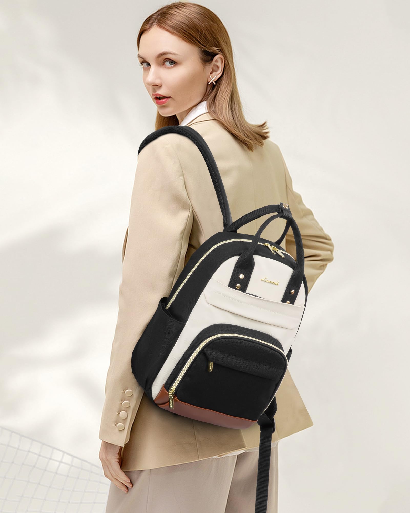 LOVEVOOK Small Backpack Purse for Women - Mini Backpack Bag, Cute Fashion Backpack for Daily Use, Travel & Work - Beige, Black, Brown - Perfect for Commuting, Shopping & Weekend Getaways