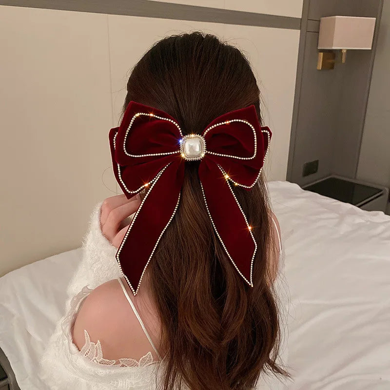 Elegant Velvet Inlaid Hair Clip for Women - Fashion Hair Accessories for Parties, Weddings & Daily Styling