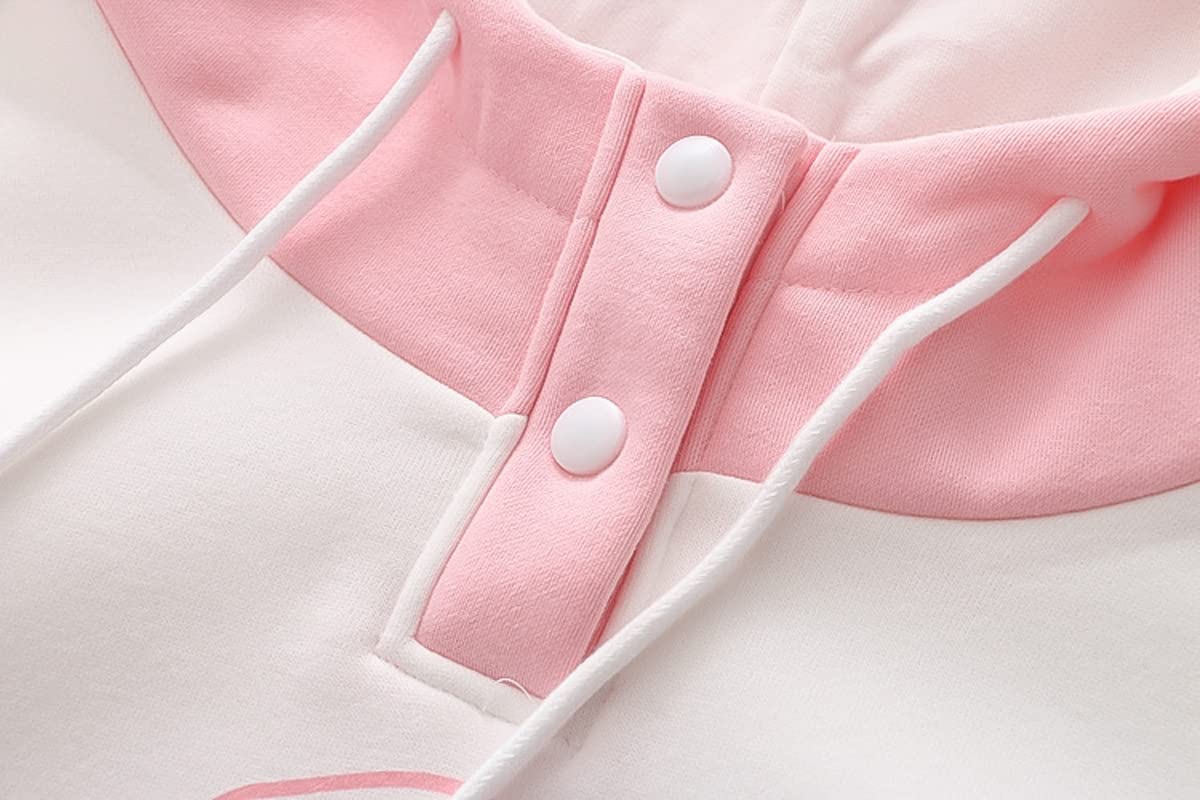 Cute Bunny Hoodie for Teens - Kawaii Japanese Cartoon Graphic Cotton Pullover Hooded Sweatshirt for Girls | Casual Wear, Anime Cosplay, Street Fashion