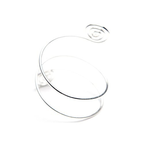 Elegant Silver Swirl Leaf Arm Cuff Bracelet for Women - Boho Chic Armband Jewelry for Parties, Weddings & Everyday Wear