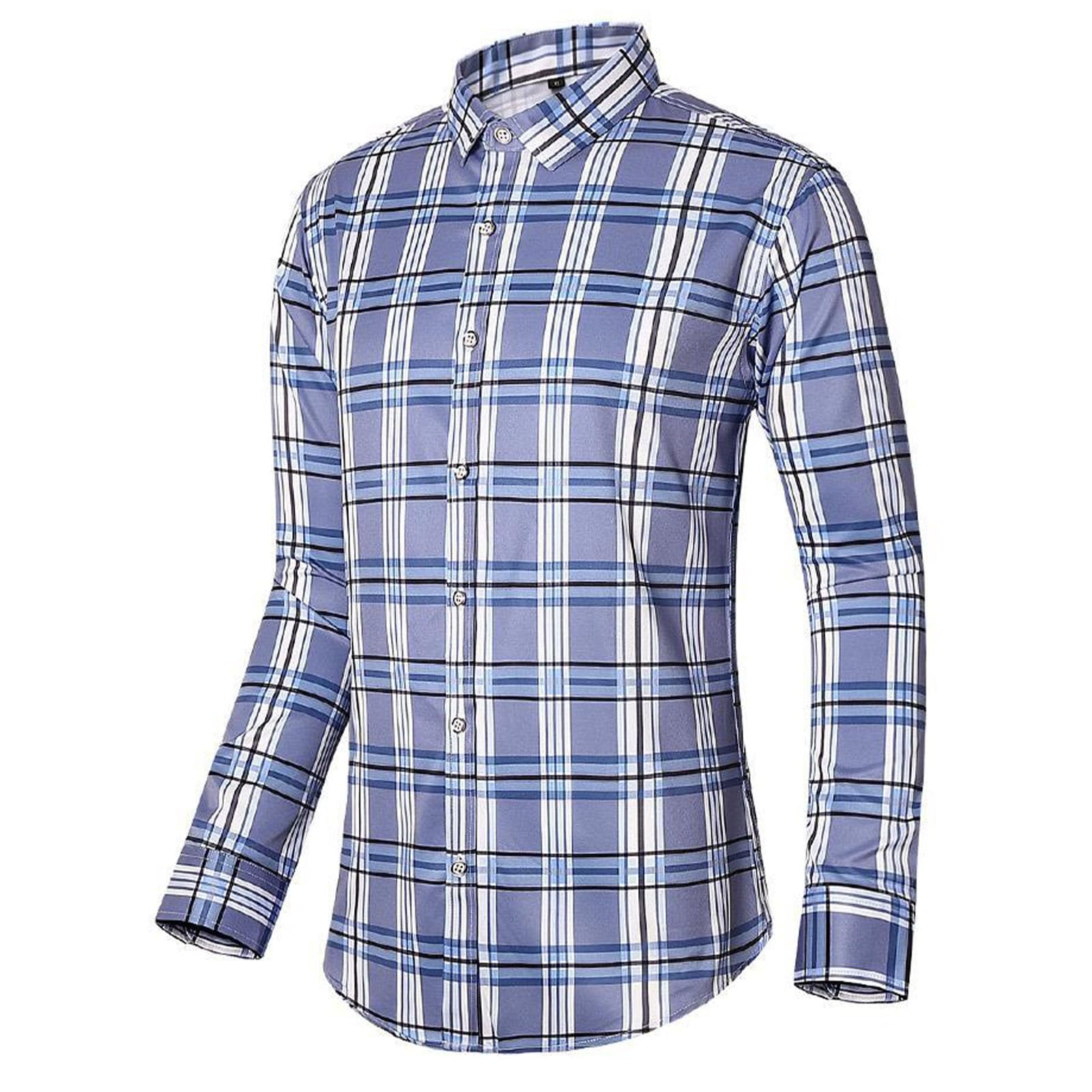 Plus Size Men's Dress Shirts - Loose Fit Long Sleeve Button Down Business Casual Shirts for Office Work | Formal & Professional Attire for Big & Tall Men