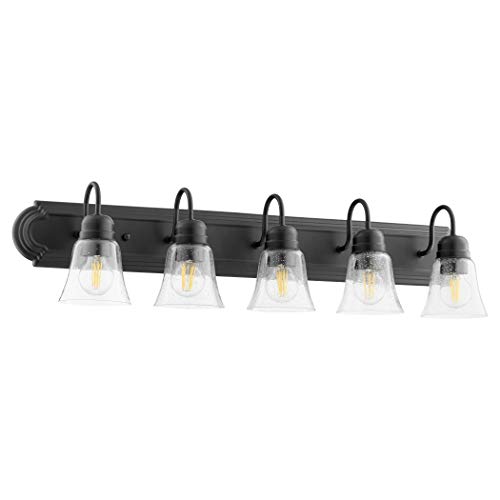5094-5-269 Black Transitional Five Light Bathroom Vanity Light Fixture - Perfect for Modern Bathrooms & Powder Rooms