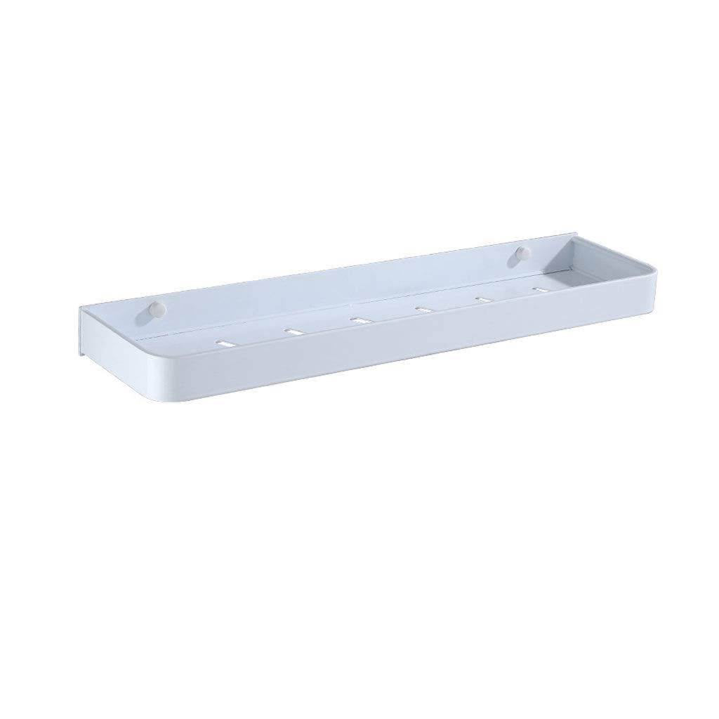 UXZDX CUJUX 50CM Aluminum Bathroom Shelf - White & Black Wall Mounted Shower Corner Shelf for Bathroom & Kitchen Storage | Space-Saving Organizer for Shampoo, Soap & Towels