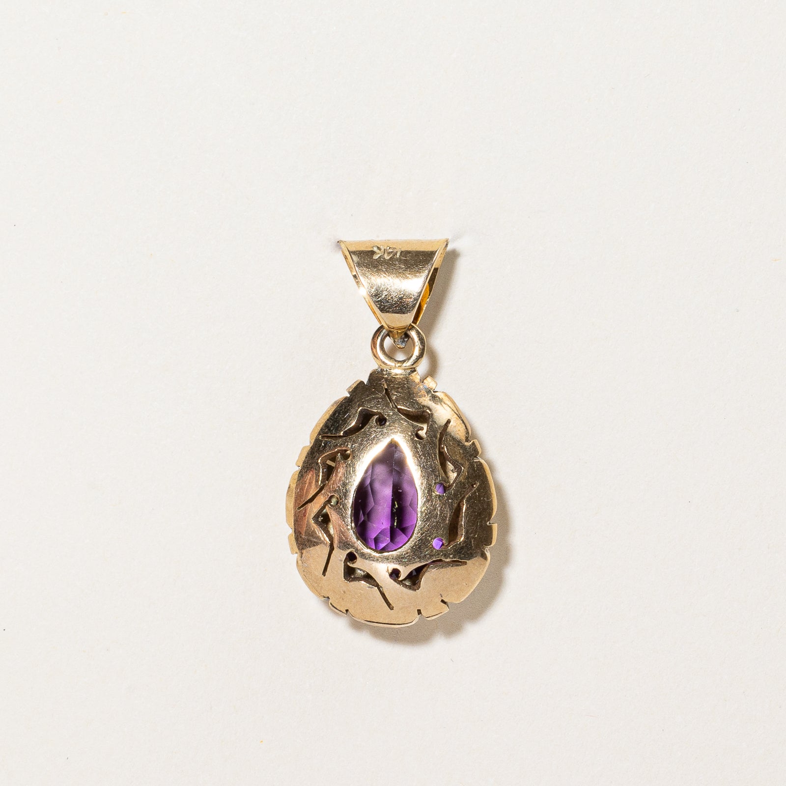 Exquisite 5.00ct Pear Cut Amethyst Pendant Necklace - Elegant Purple Gemstone Jewelry for Women - Perfect for Weddings, Anniversaries & Special Occasions