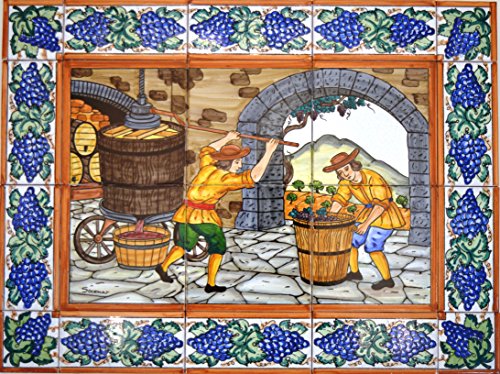 25373 Mural Wine Cellar With Edge Border