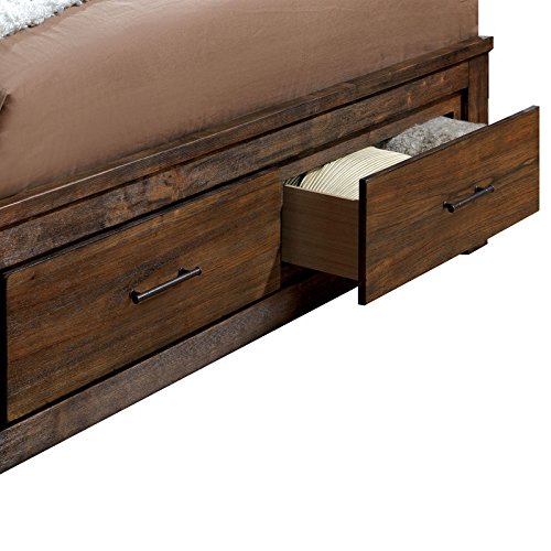 Elkton Traditional Oak Finish Queen Size 6-Piece Bedroom Set - Classic Wood Bedroom Furniture for Master Suite, Guest Room & Home Decor | Includes Bed, Nightstands & Dresser