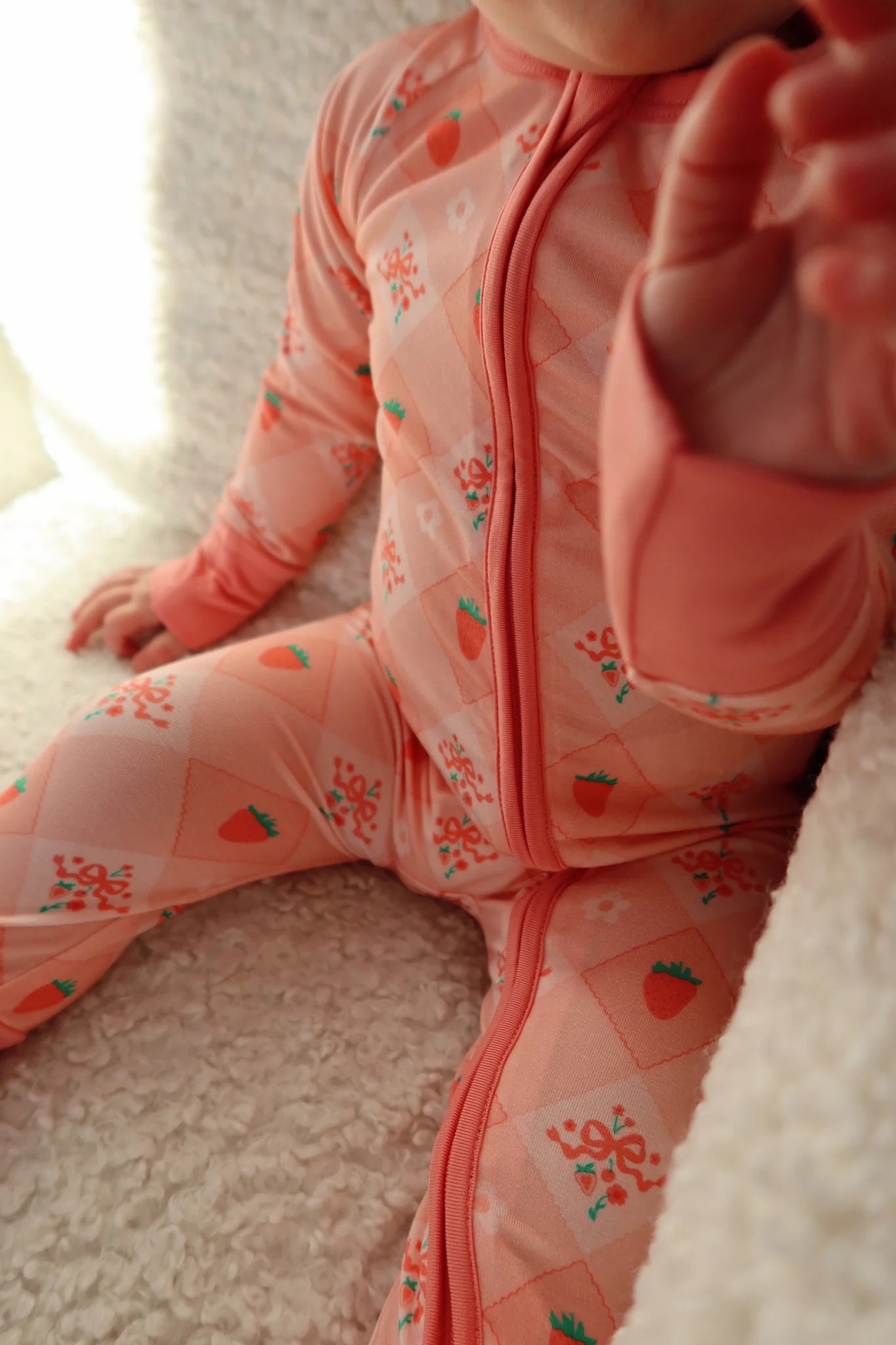 Berry Cute Zippered Romper - Adorable Baby Jumpsuit with Front Zipper | Perfect for Playdates, Photoshoots & Everyday Wear