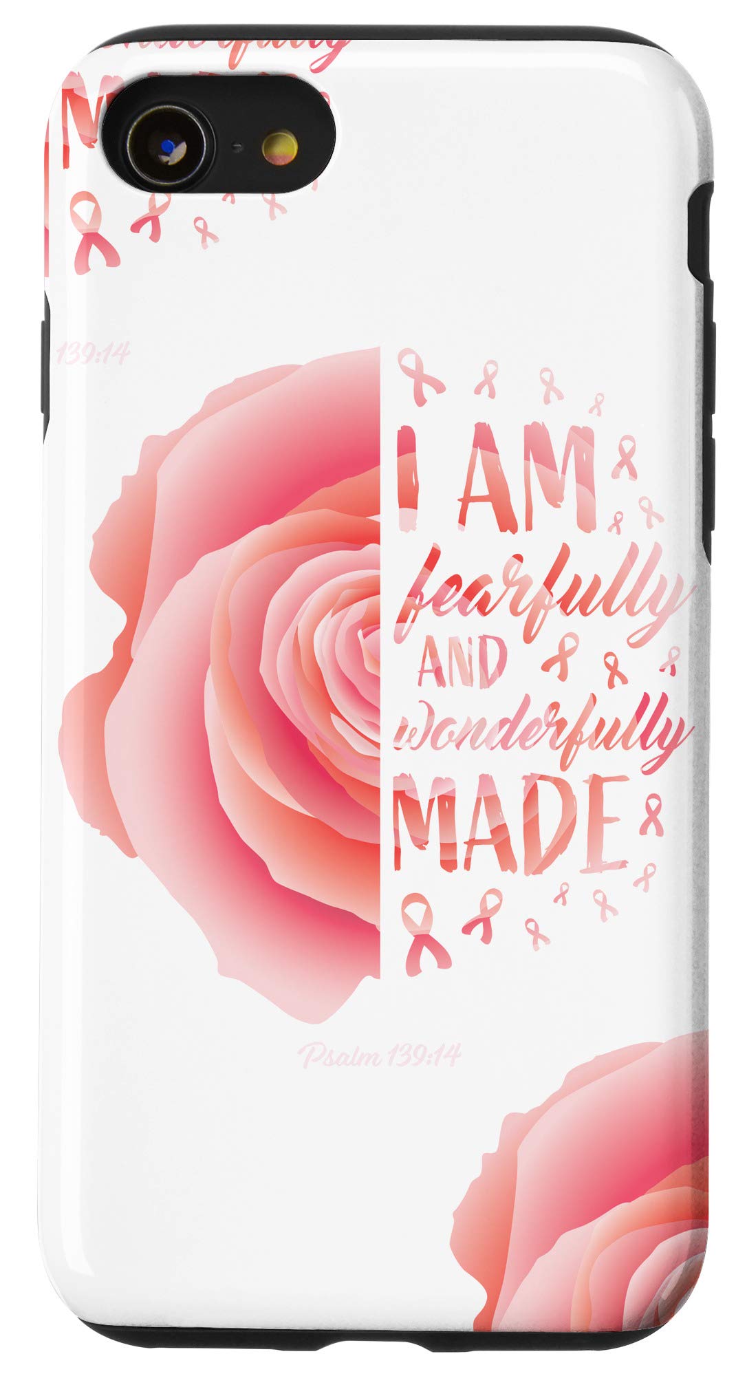 **Pink Ribbon iPhone SE (2020) / 7 / 8 Christian Themed Breast Cancer Awareness Phone Case - Support Survivors, Perfect for Charity Events & Daily Use**