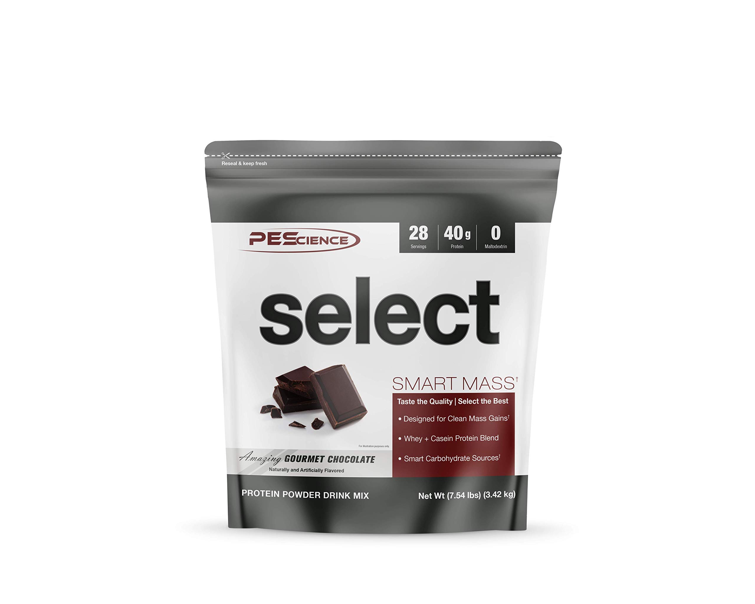 PEScience Select Smart Mass Protein Powder - Gourmet Chocolate Flavor, 28 Servings (3.25kg) | Clean Mass Gainer Supplement for Muscle Growth & Recovery | Perfect for Post-Workout Shakes & Meal Replacement