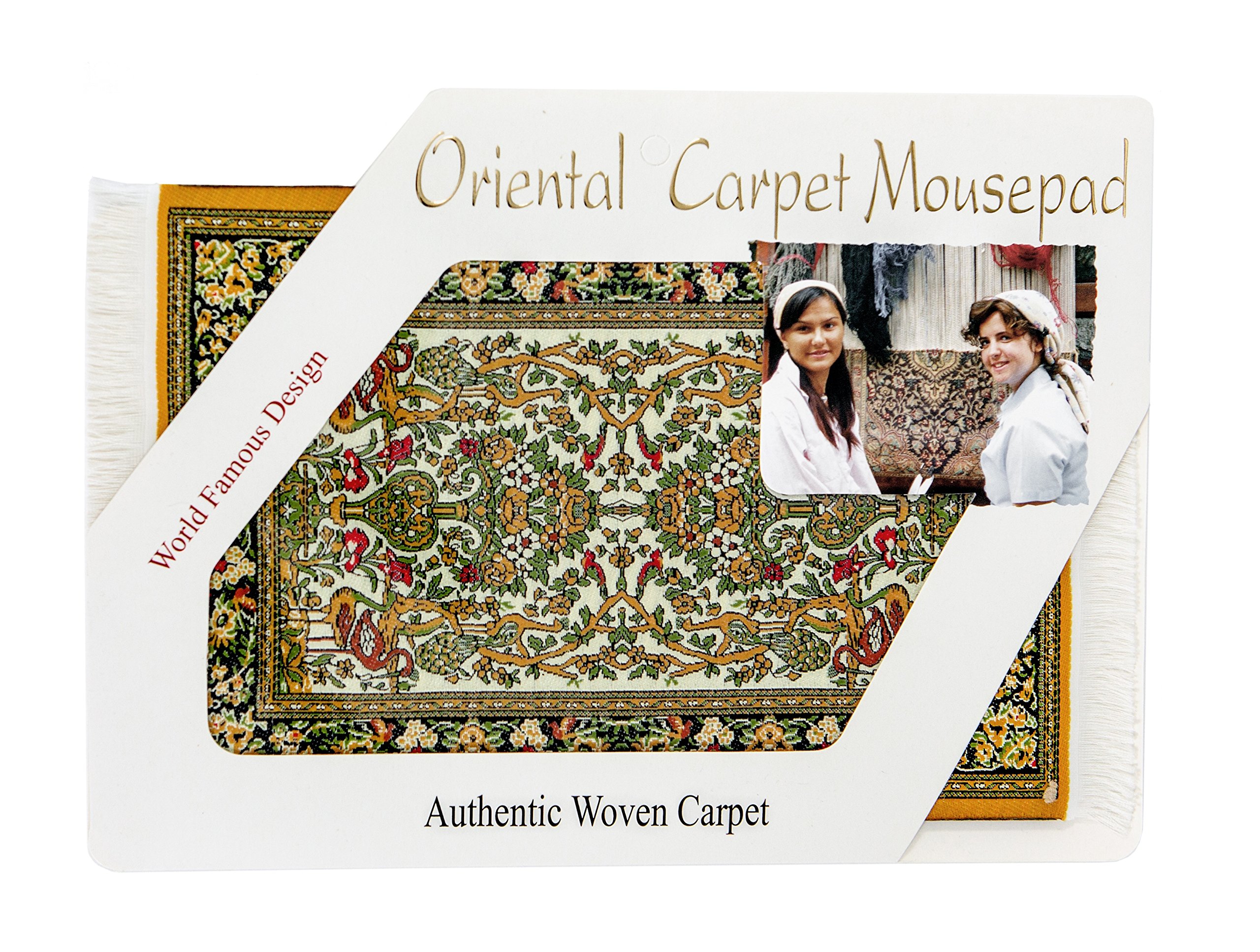 Authentic Oriental Carpet Mouse Pad - Handwoven Isfahan Design Persian Rug Style - Perfect for Office, Gaming & Home Decor