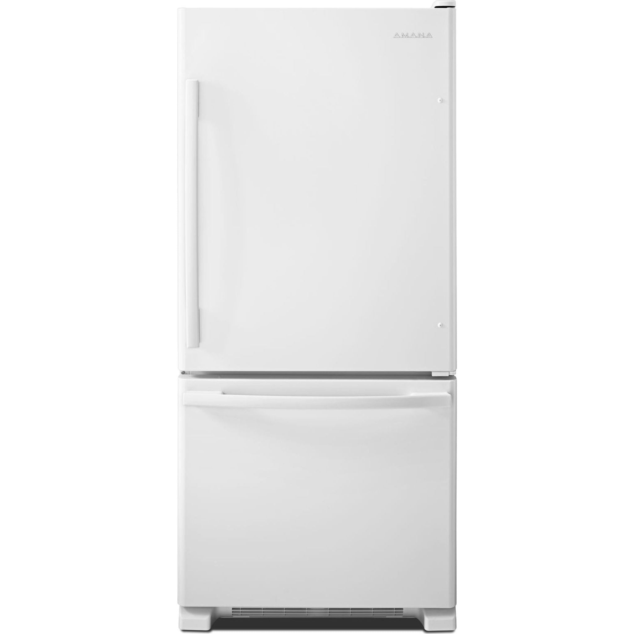 Amana ABB1924BRW Bottom Mount Refrigerator - 18.2 Cu. Ft. White Energy Star Rated for Kitchen & Home Use