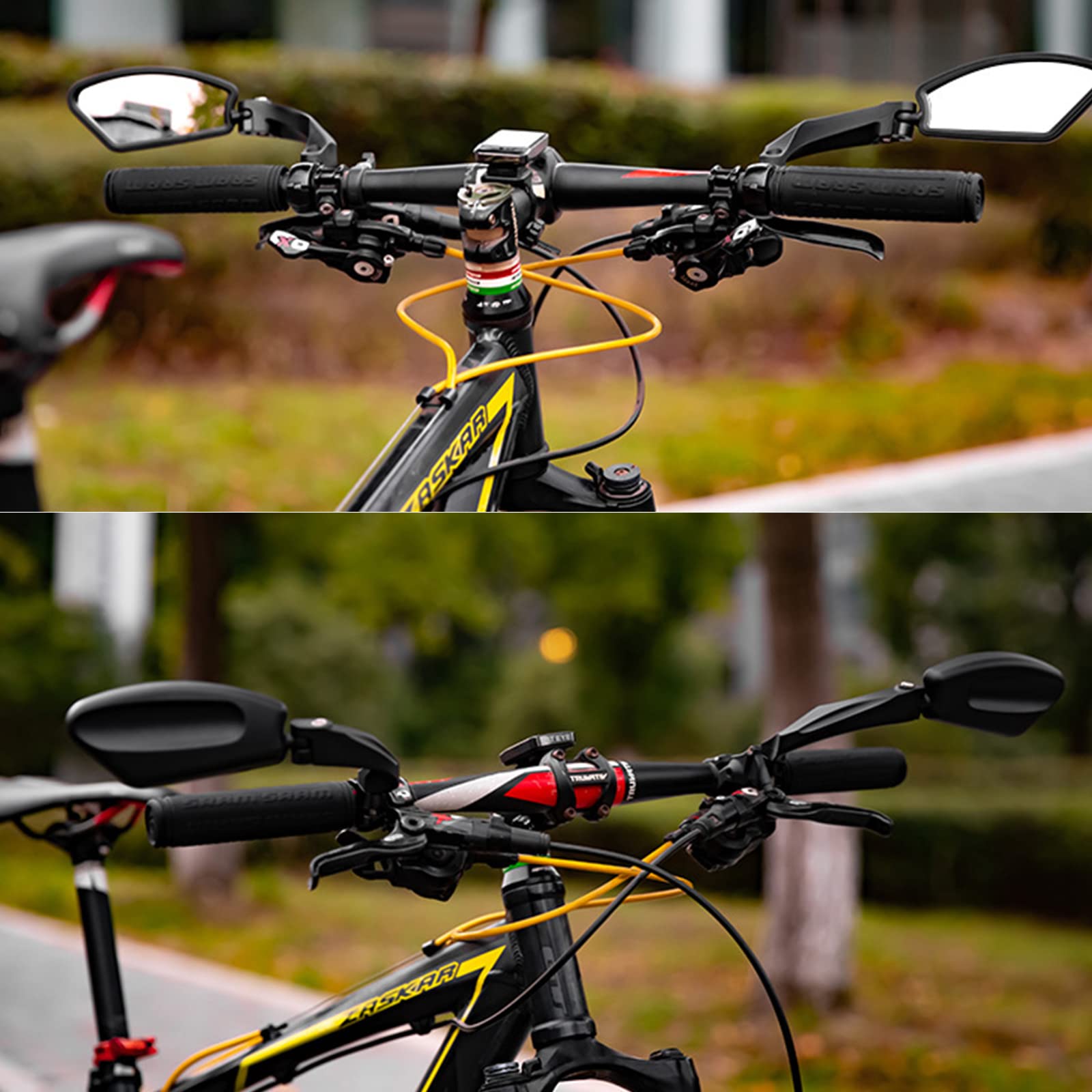 Adjustable Stainless Steel Bike Mirror - Handlebar Mount Rearview Mirror for Bicycles | Durable & Safe Cycling Accessory | Perfect for Commuting, Road Biking & Mountain Trails (Right Side)