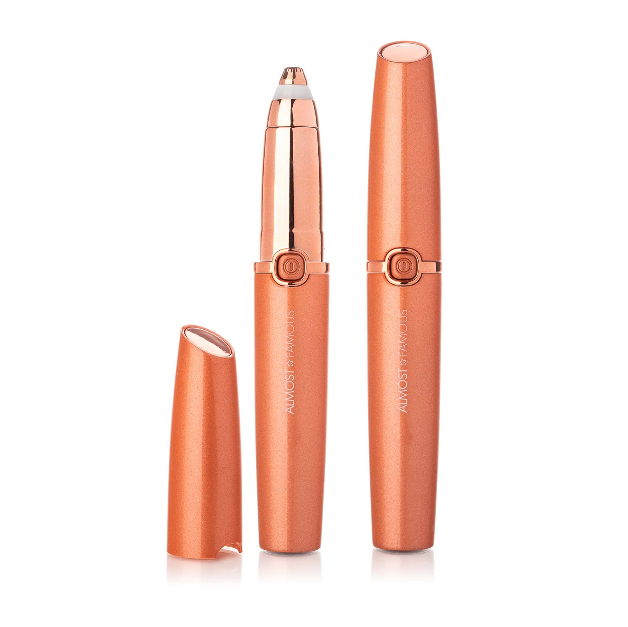 Almost Famous Women's Face Exfoliator & Beauty Razor - Peach Fuzz Remover for Face, Neck & Legs | Precision Grooming Tool with Protective Cover (Orange) | Perfect for Smooth Skin & Hair Removal at Home