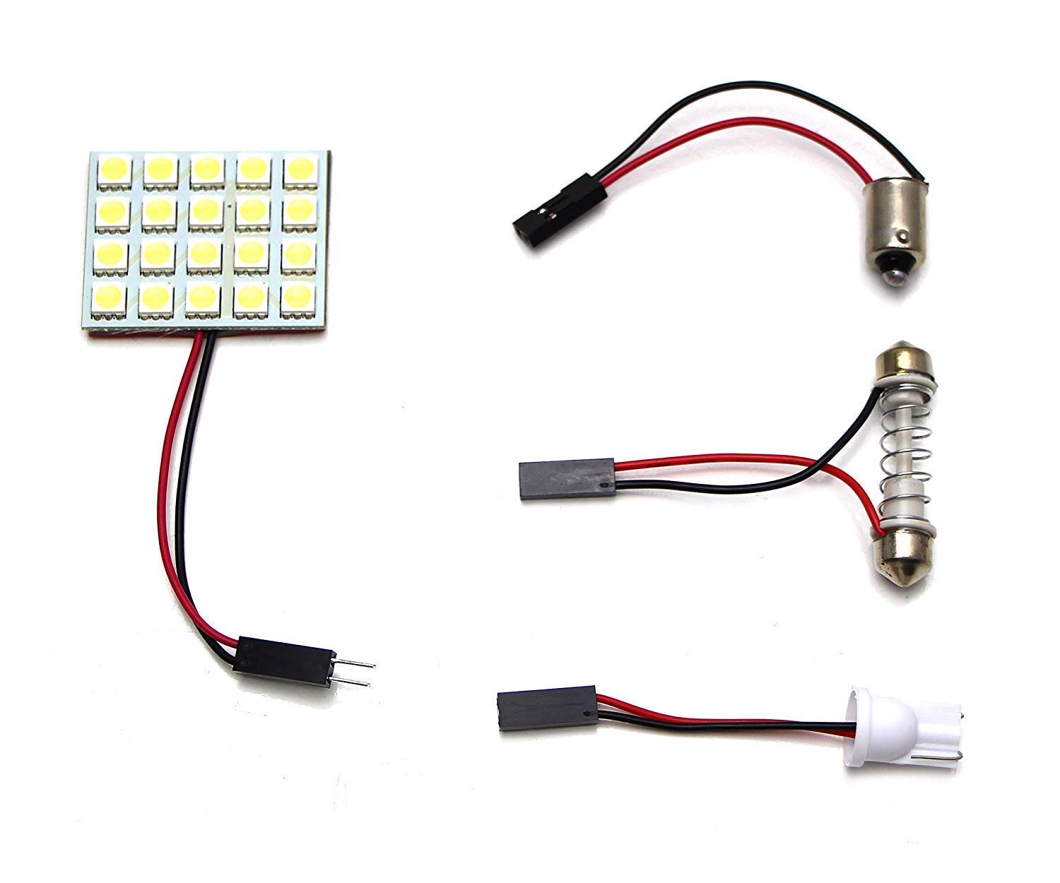 20 SMD 5050 LED Panel Light - Ultra Bright White Interior Car Lights for Map/Dome/Door/Trunk - Perfect for Night Driving & Vehicle Customization