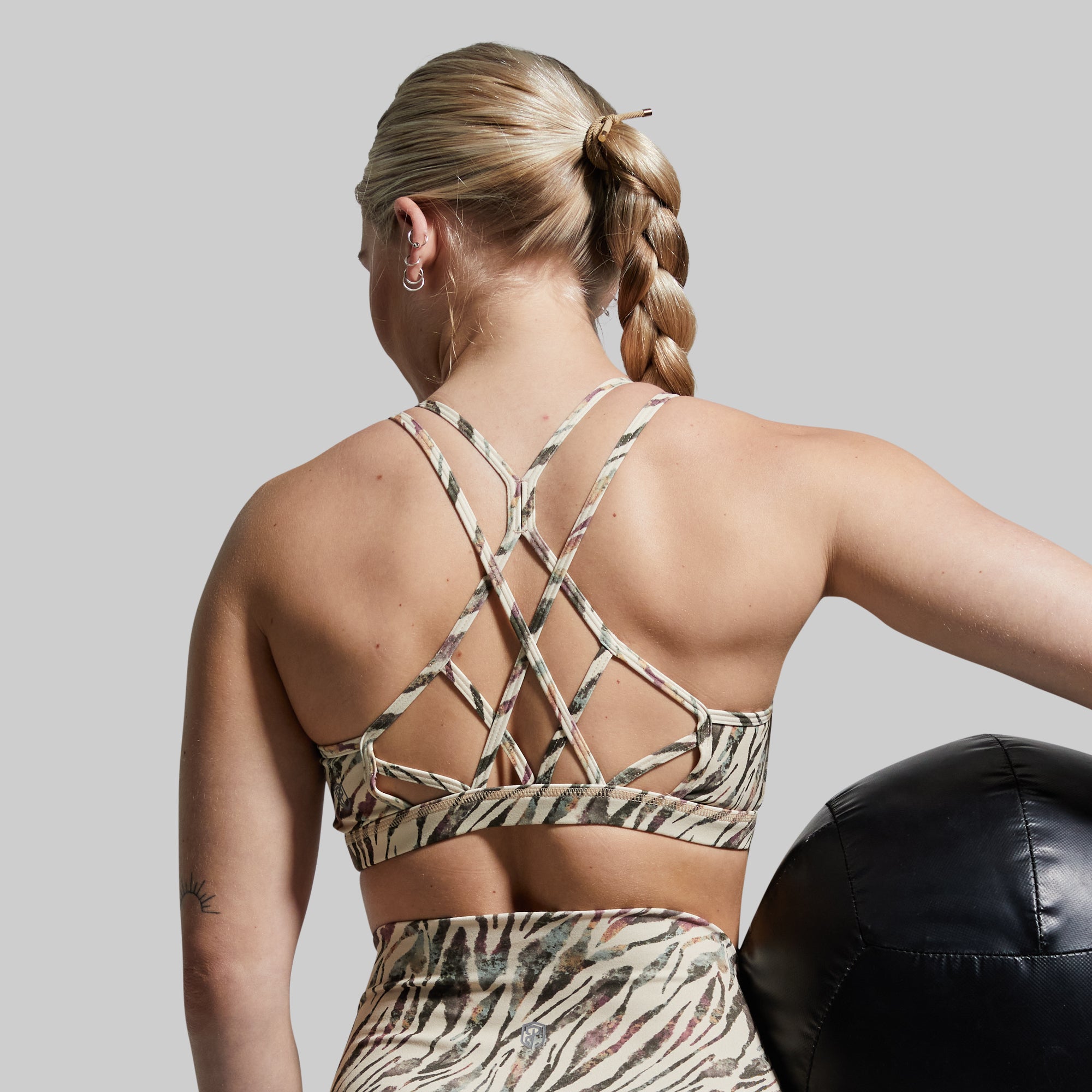 Warrior Sports Bra - Eye of the Tiger Design | High Support Workout Bra for Women | Perfect for Running, Yoga & Gym Training