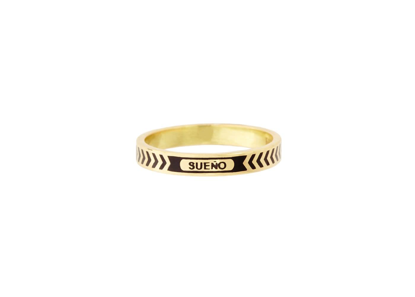 Dream Thin Champleve Enamel Band - Elegant Stackable Ring for Women, Dainty Gold Jewelry Gift for Her - Perfect for Everyday Wear, Date Nights & Special Occasions