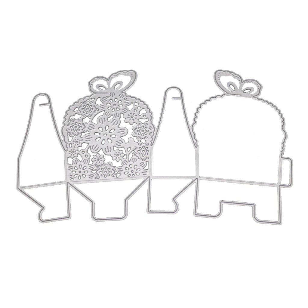 HELYZQ Metal Butterfly Gift Box Cutting Dies for DIY Scrapbooking, Card Making, and Embossing - Perfect for Wedding Invitations, Greeting Cards, and Craft Projects