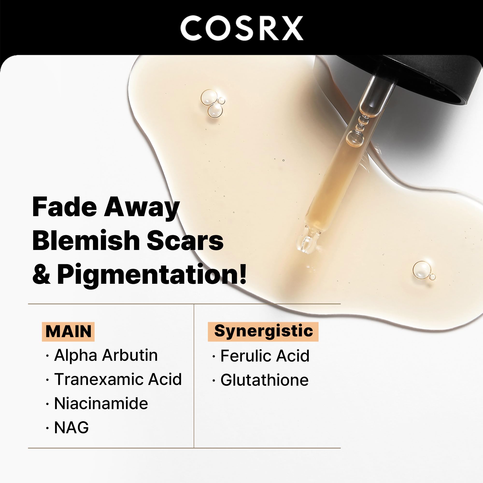COSRX 2% Alpha Arbutin Face Serum with Niacinamide - Brightening Korean Skincare for Dark Spots & Hyperpigmentation