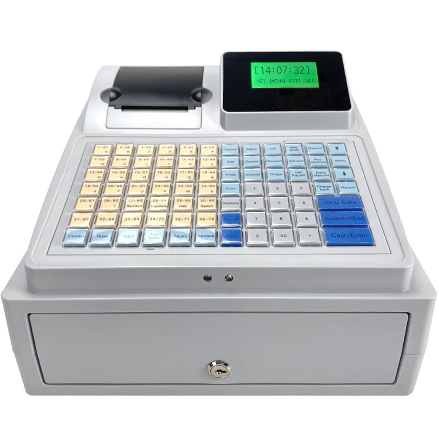 81 Keys Electronic Cash Register with Thermal Printer - POS System for Retail Stores, Supermarkets & Convenience Shops | Member Management & Receipt Printing | Durable Business Cashier Machine for Quick Checkout