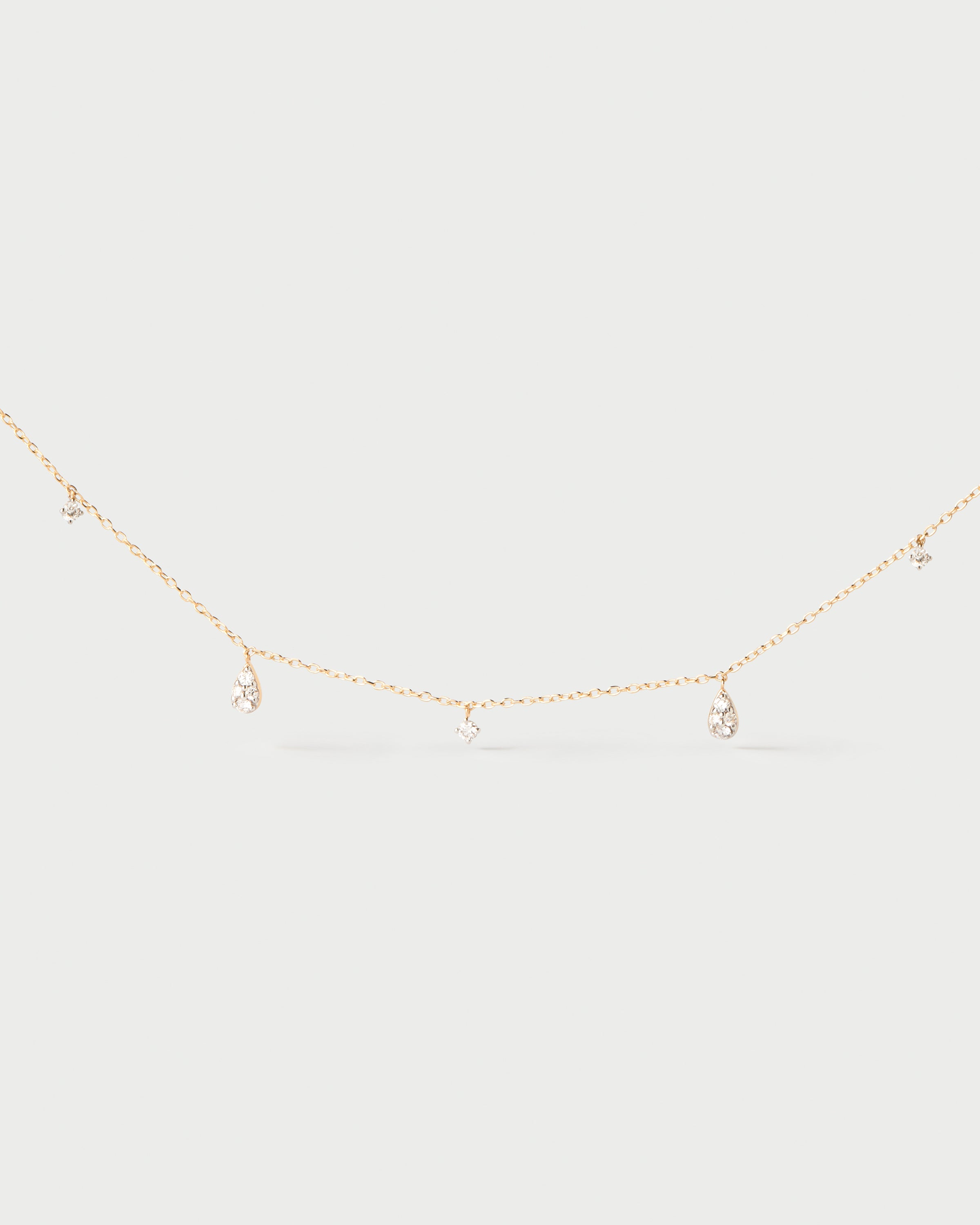 **Elegant 14K Gold Sandy Necklace with Genuine Diamonds - Perfect for Weddings, Parties & Special Occasions**