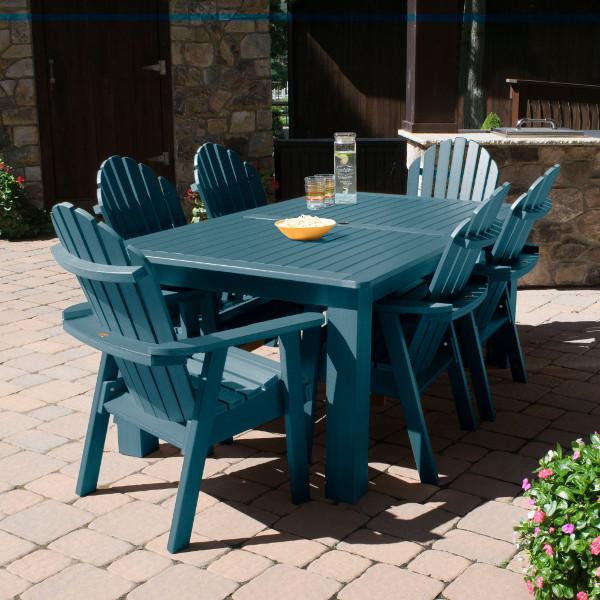 Hamilton Adirondack 7-Piece Rectangular Outdoor Dining Set - Patio Furniture for Backyard, Garden & Poolside Dining