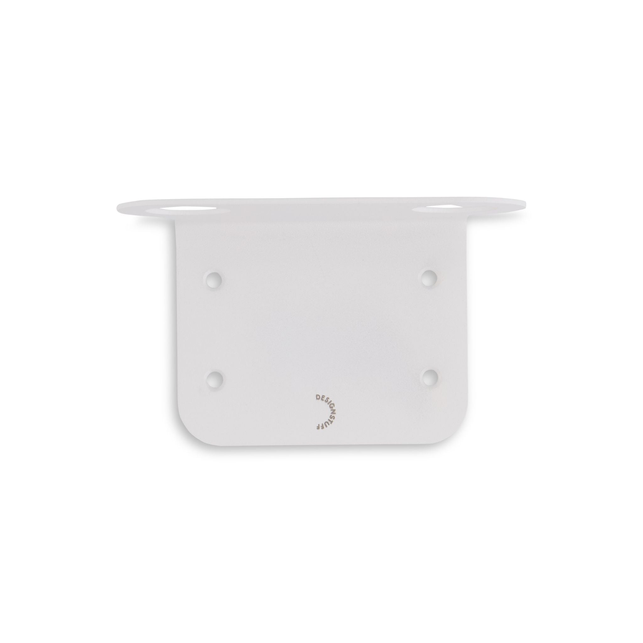 Floating Dual Soap Dispenser Holder - White | Modern Bathroom Organizer for Kitchen & Bath Countertop | Space-Saving Soap Pump Stand for Liquid Hand Soap Dispensers