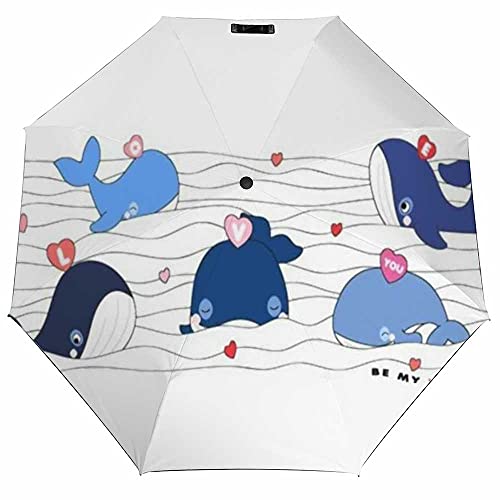 Cute Doodle Whale for Valentine's Day Illustration