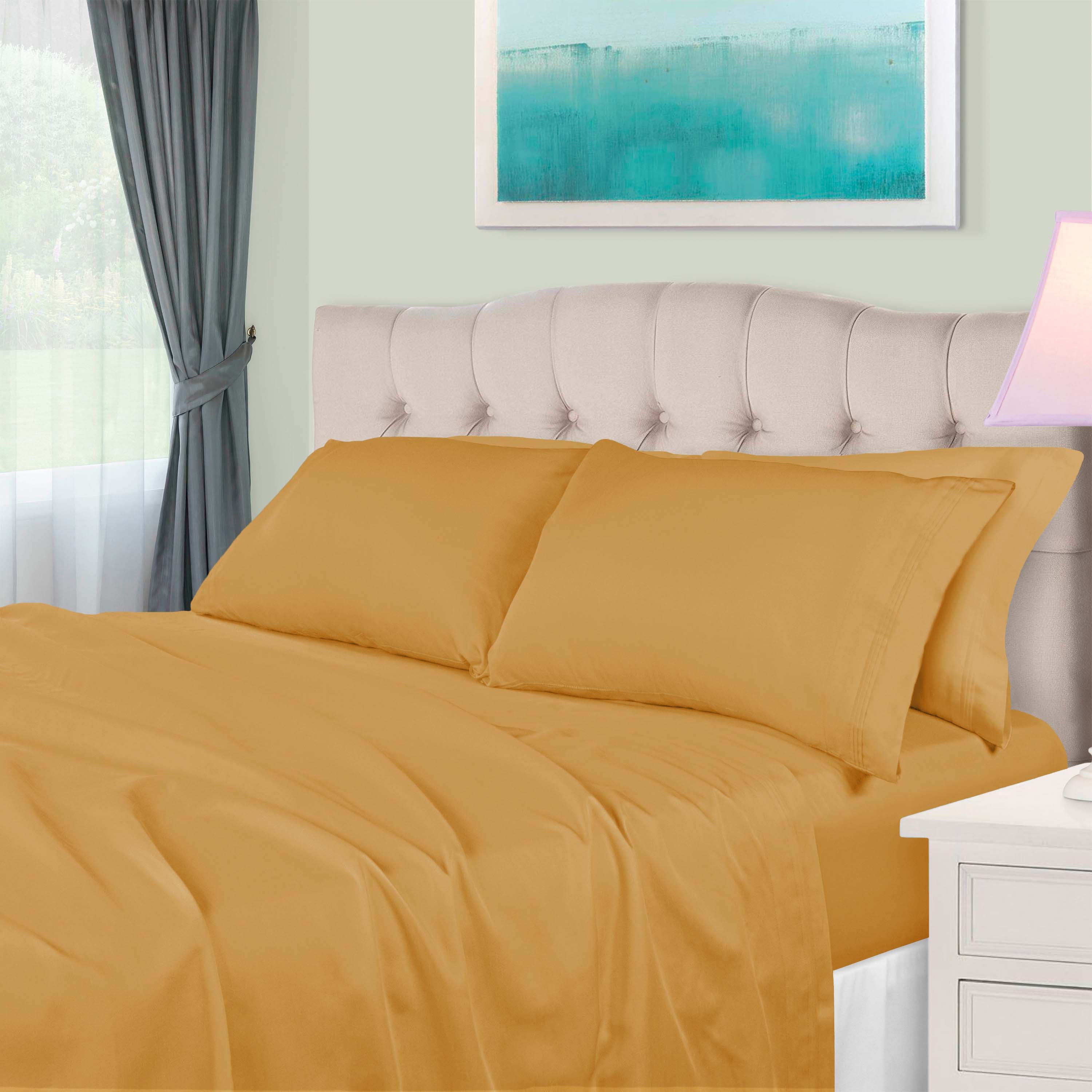 Premium 650 Thread Count Egyptian Cotton Sheet Set - Eco-Friendly, Breathable & Hypoallergenic - Perfect for Luxury Bedding & Hot Sleepers