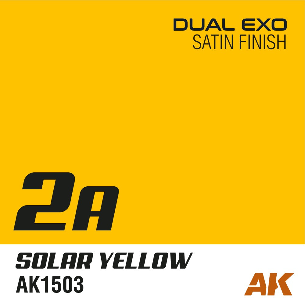 AK Interactive AK1503 Dual Exo Sc-Fi 2A Solar Yellow 60ml Acrylic Paint - Perfect for Model Kits, Miniatures & Sci-Fi Projects