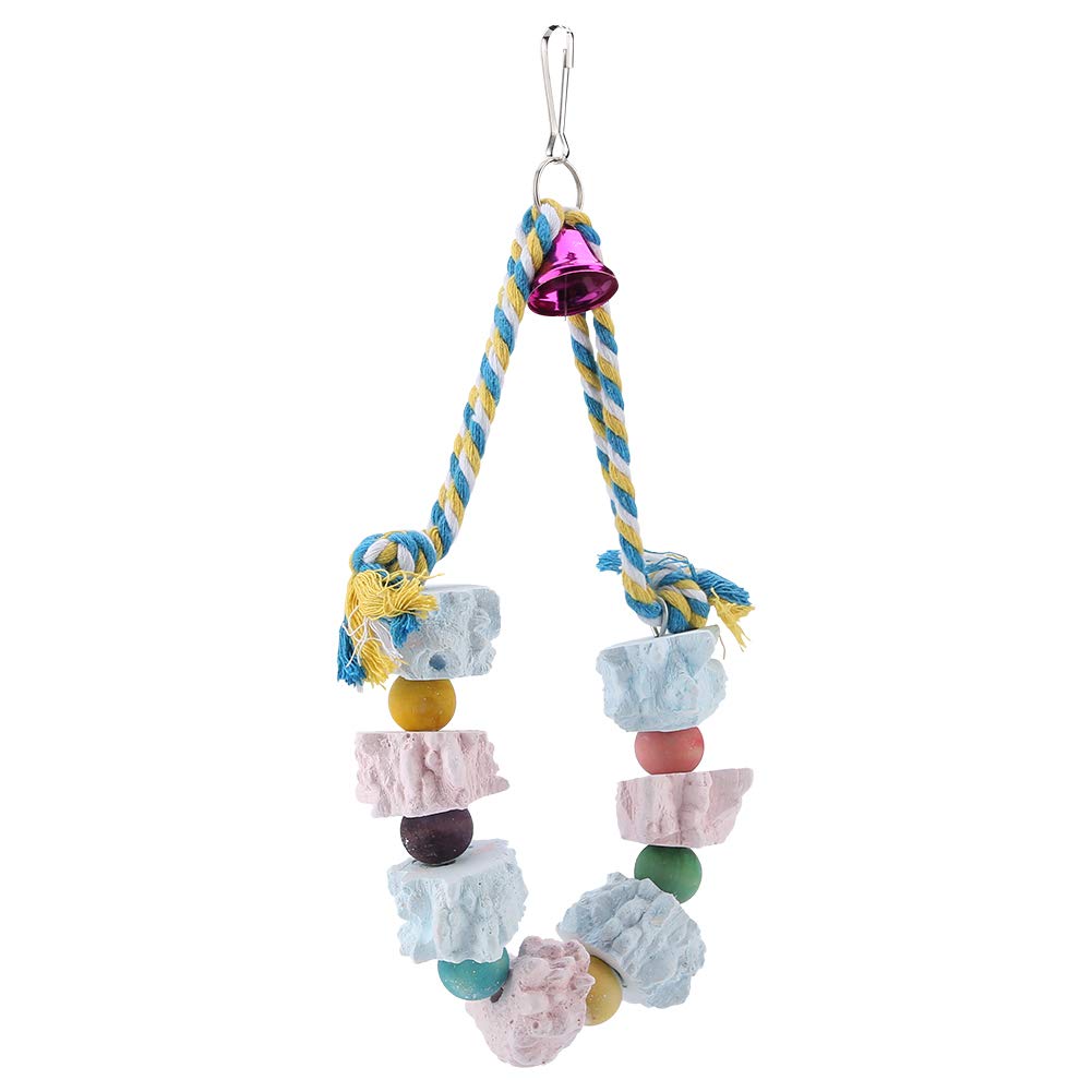 Colorful Parrot Chew Toys with Bell - Durable Bird Training Toys for Biting, Grinding & Play - Break-Resistant Chew Blocks for Cages - Perfect for Parrot Enrichment & Stress Relief