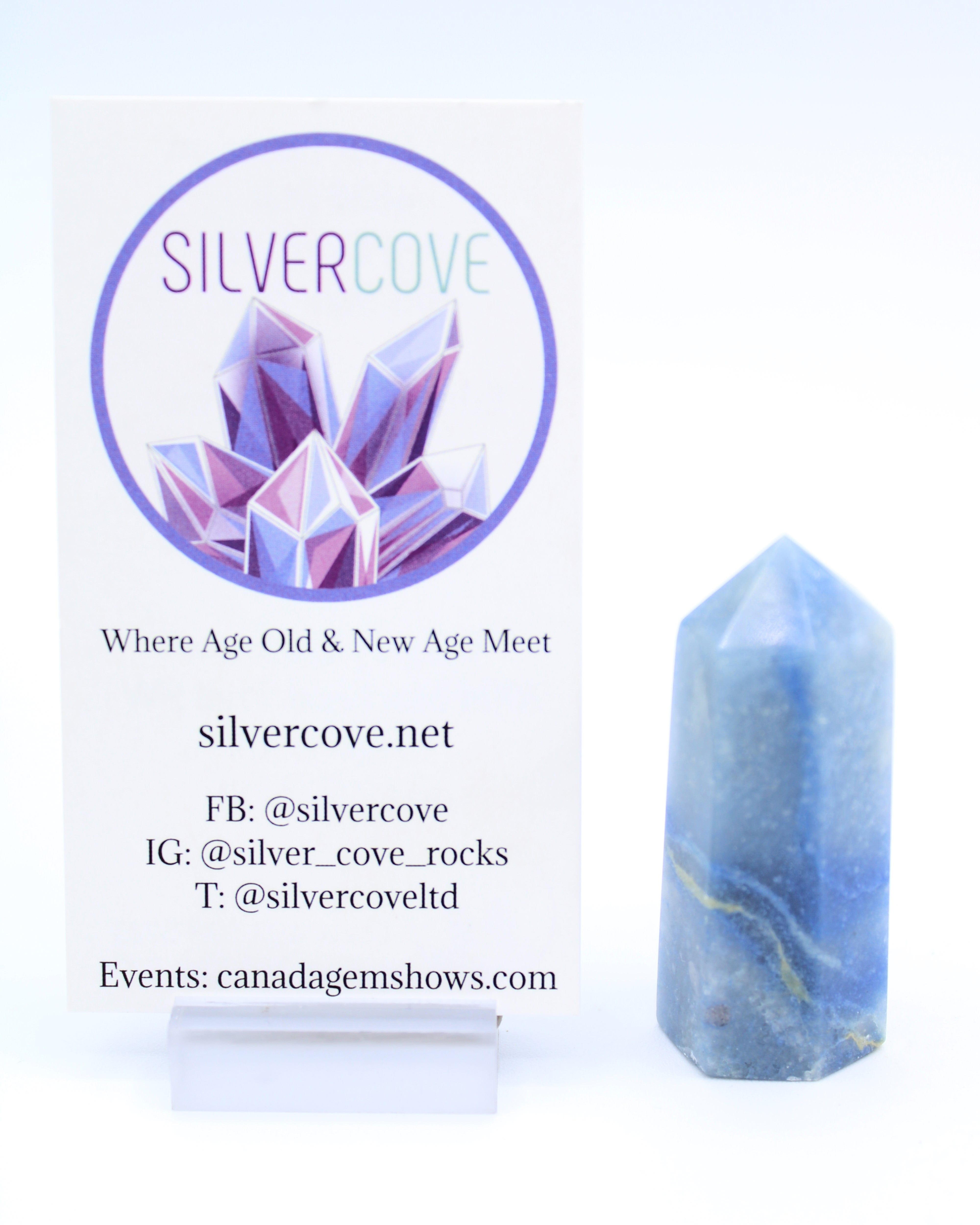 Healing Blue Quartz Crystal Tower - Natural Stone for Meditation, Reiki & Home Decor - Perfect for Energy Cleansing & Spiritual Growth