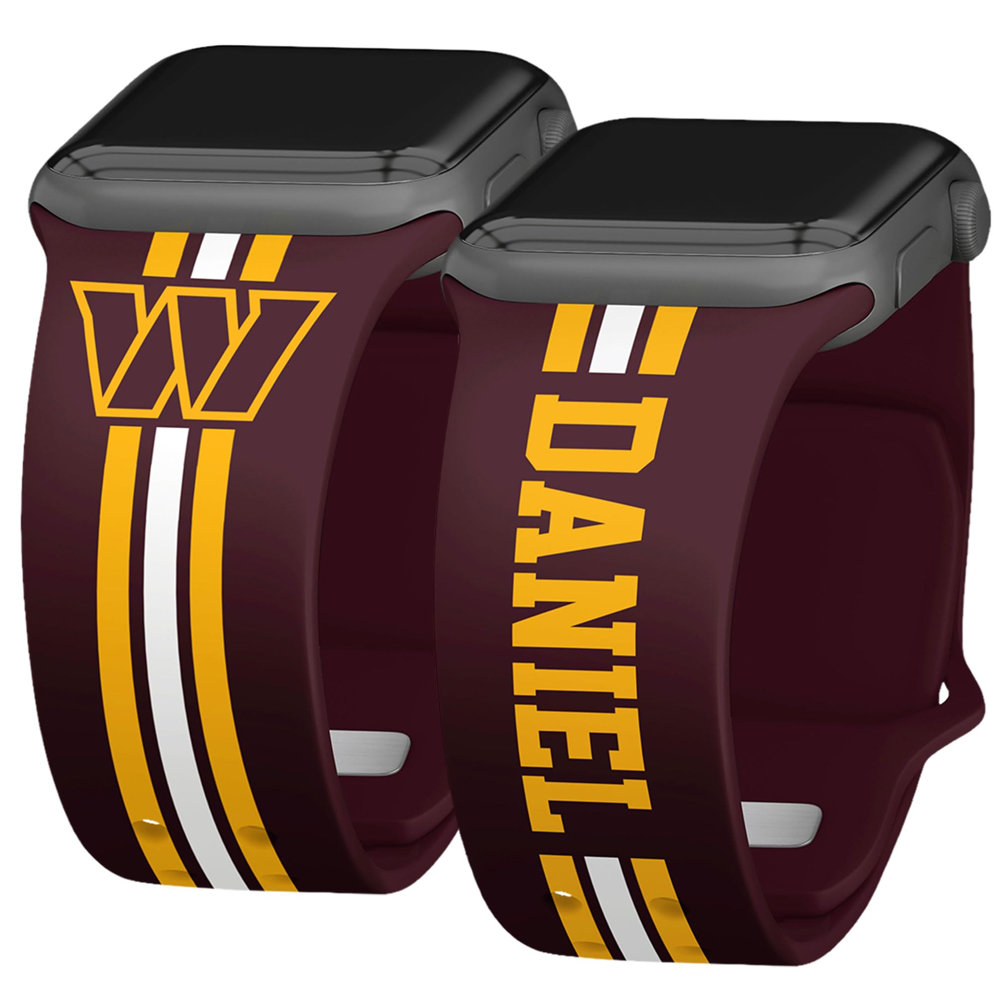 Custom NFL Team Name & Stripes HD Watch Band for Apple Watch - Perfect for Game Day, Sports Fans & Casual Wear