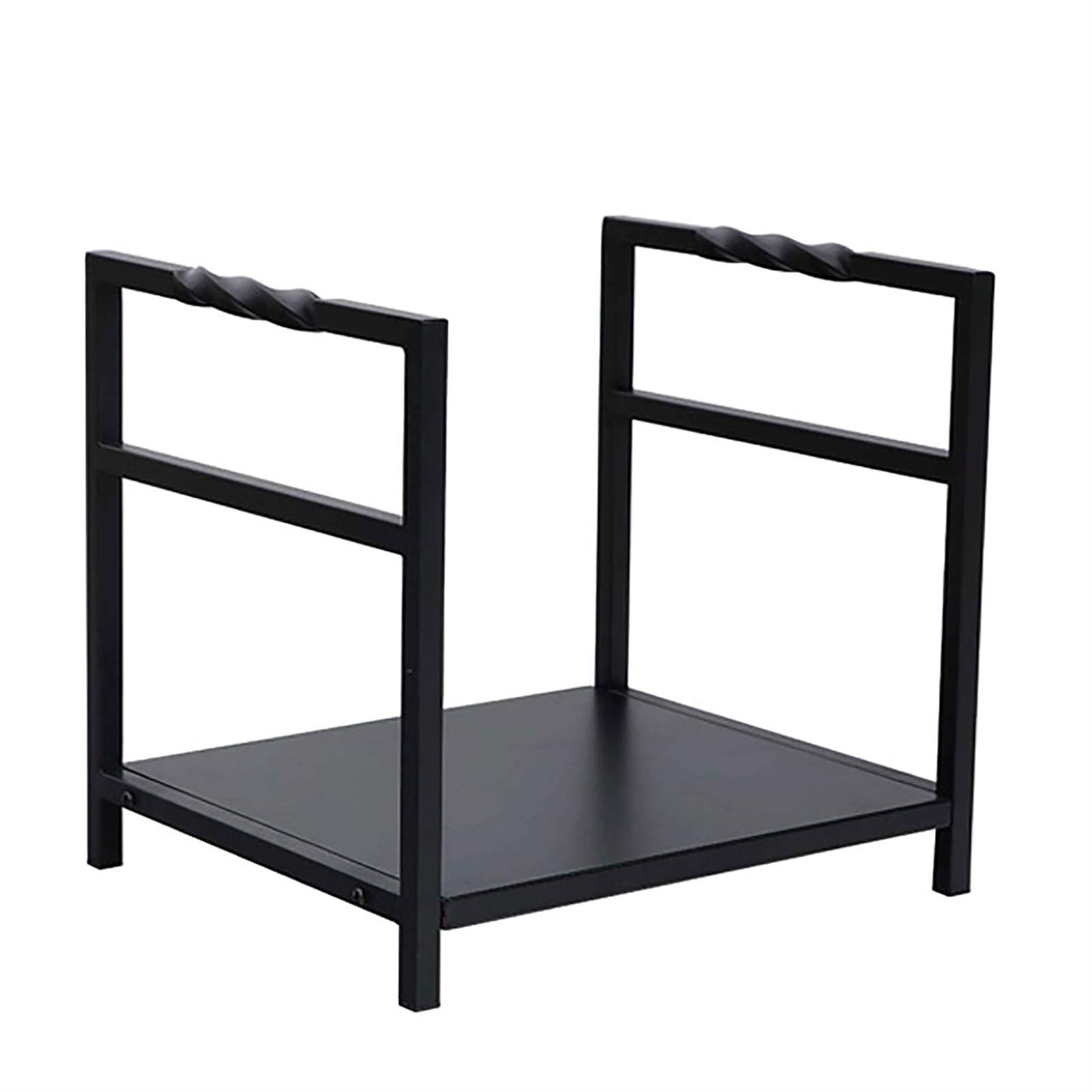 15.7×13.8×14 Inch Modern Metal Firewood Holder - Indoor/Outdoor Fireplace Log Rack for Wood Stove Storage | Perfect for Living Room, Patio & Camping