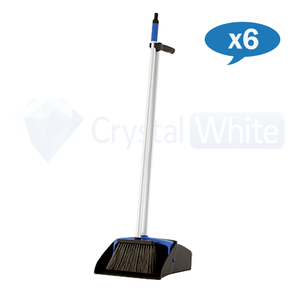 Oates Platinum Lobby Dustpan Set - Heavy Duty Commercial Cleaning Tool for Hotels, Offices & Schools - Durable Stainless Steel Dust Pan with Long Handle
