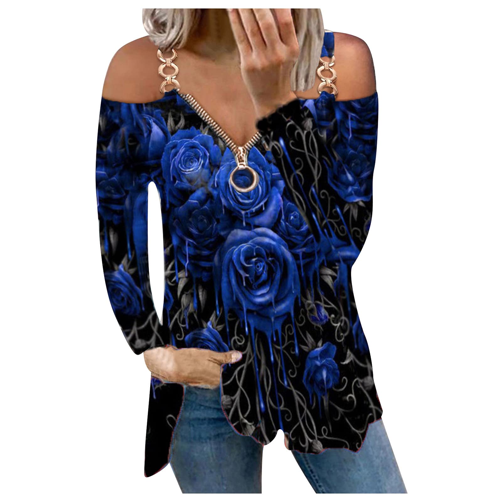 Women's Fashion Round Neck Lace Balloon Sleeve Blouse - Casual Loose Tunic Top for Summer - Perfect for Office Wear, Date Night & Beach Outfits