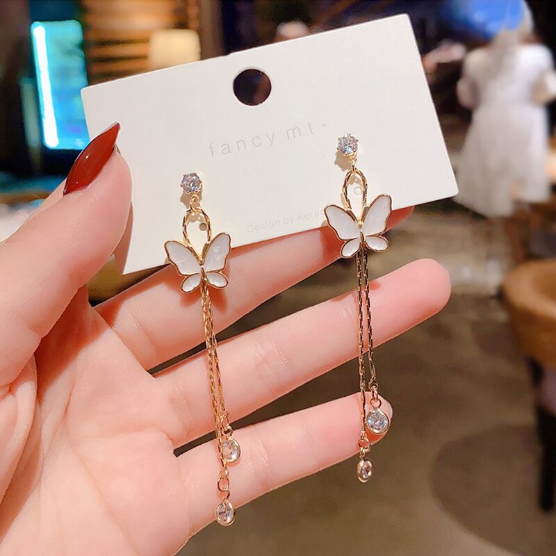 Elegant Women's Long Pearl Tassel Drop Earrings - Perfect for Weddings, Parties & Special Occasions