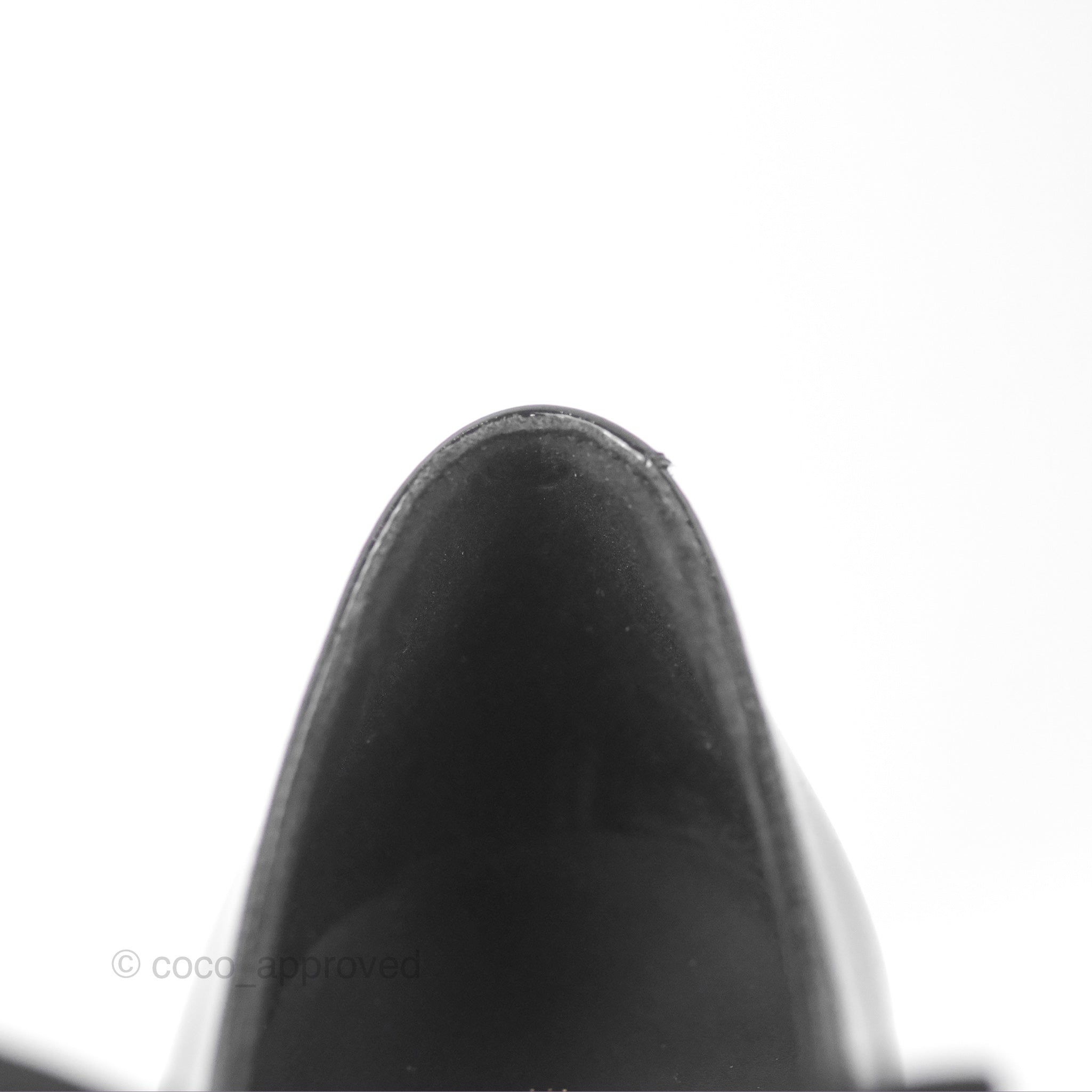 Chanel CC Ribbon Mary Jane Block Heels Black Patent Leather Pumps for Women | 24C Collection | Perfect for Weddings, Parties & Formal Occasions