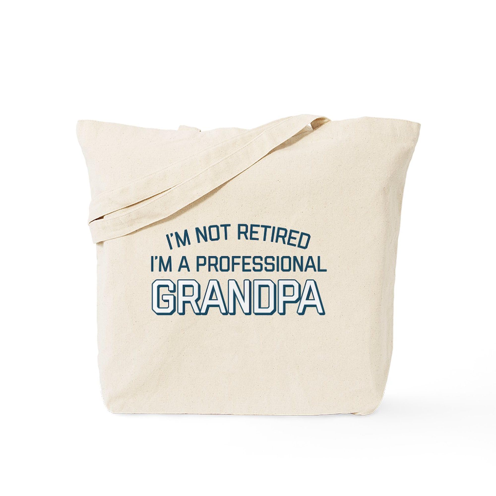 Professional Grandpa Tote Bag - Natural Canvas Reusable Shopping Bag for Groceries, Beach & Everyday Use | Durable & Eco-Friendly